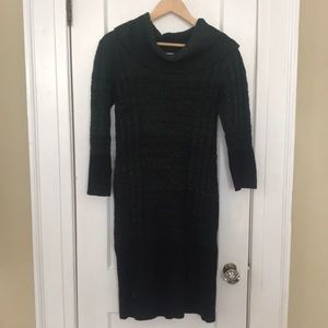 Forrest Green Cowl Neck Sweater Dress, Studio One